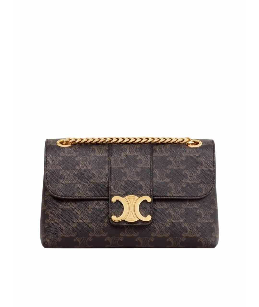 CELINE Коричневая сумка через плечо, фото 9