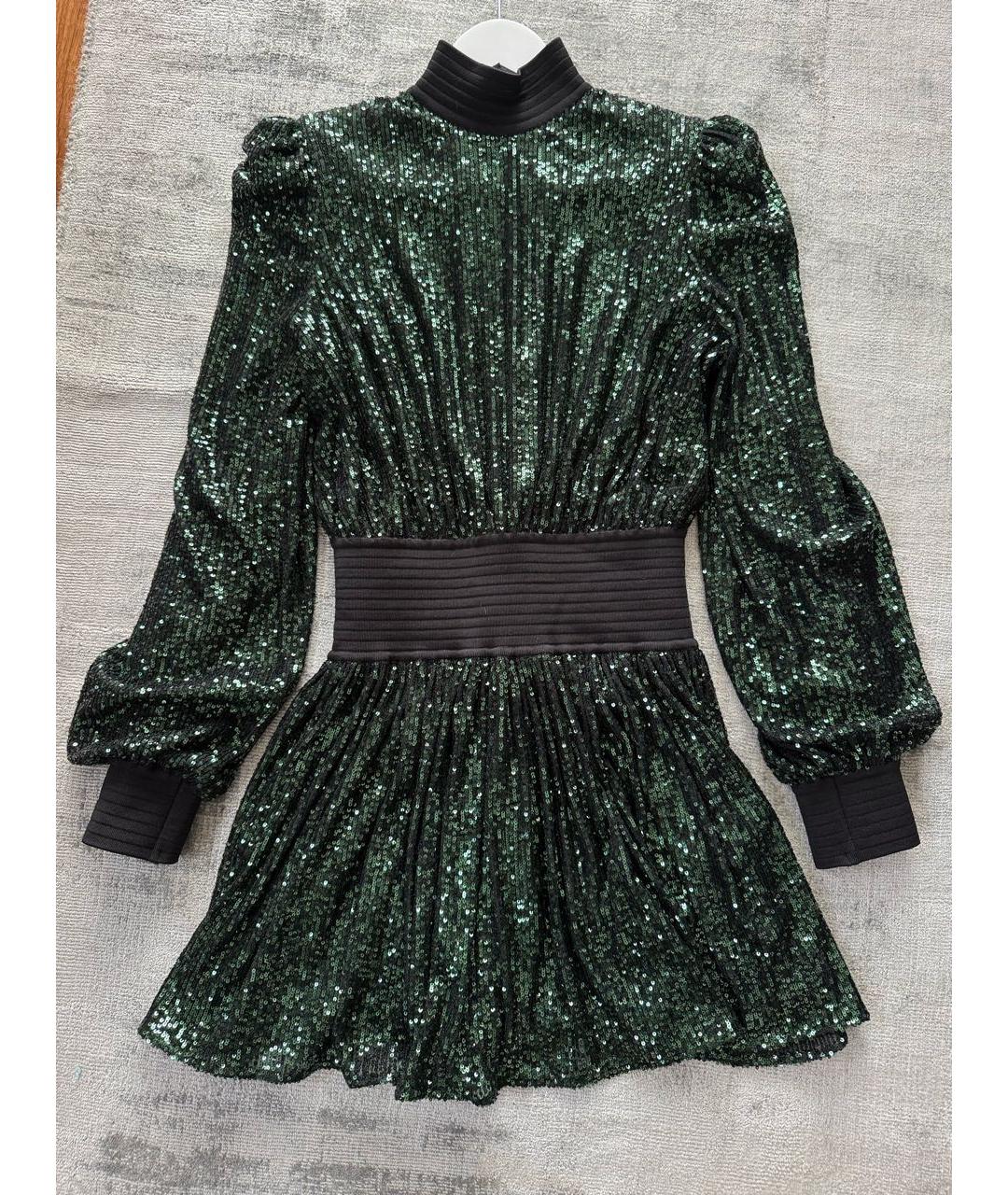 BALMAIN Зеленые полиэстеровое коктейльное платье, фото 6