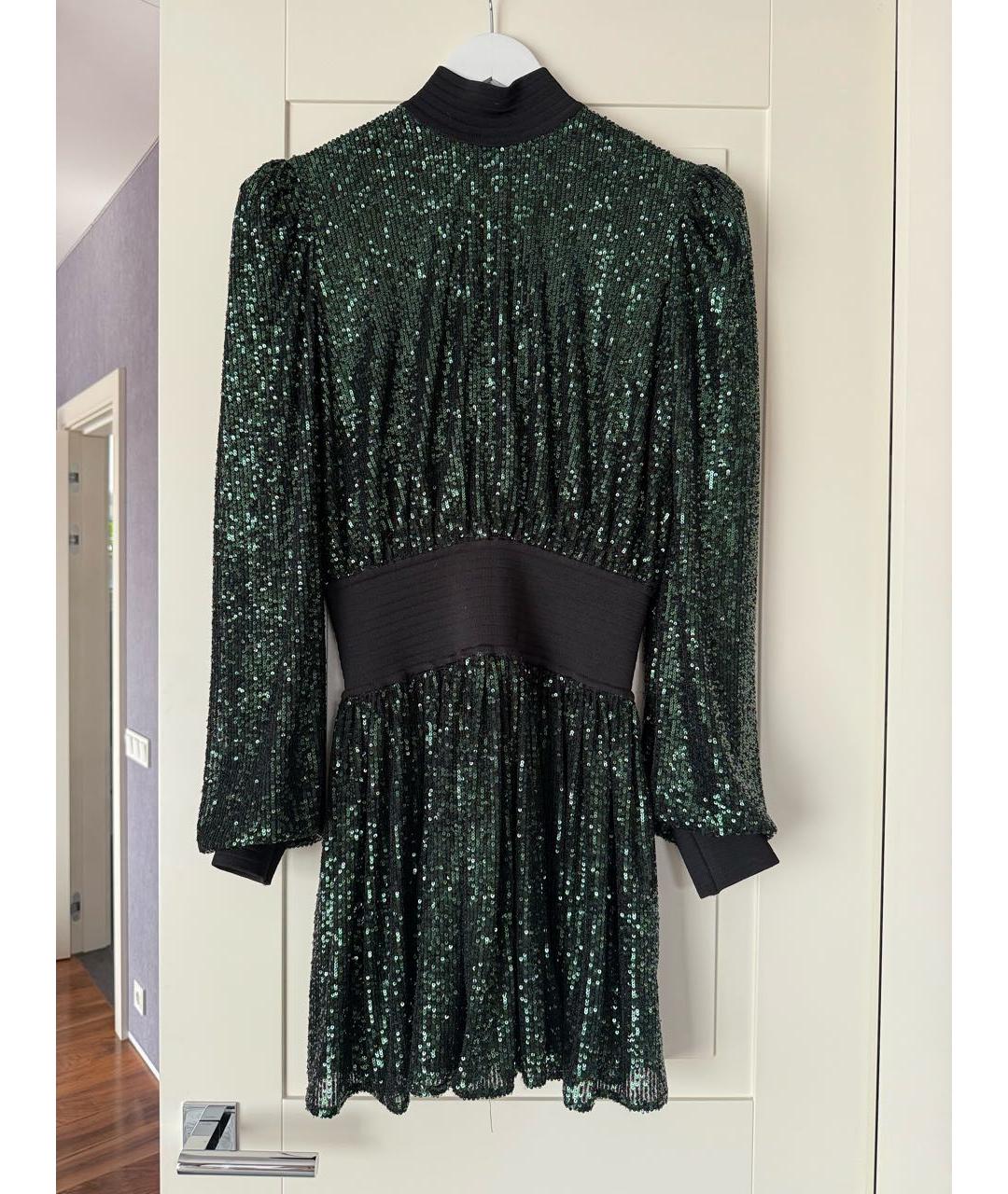 BALMAIN Зеленые полиэстеровое коктейльное платье, фото 2