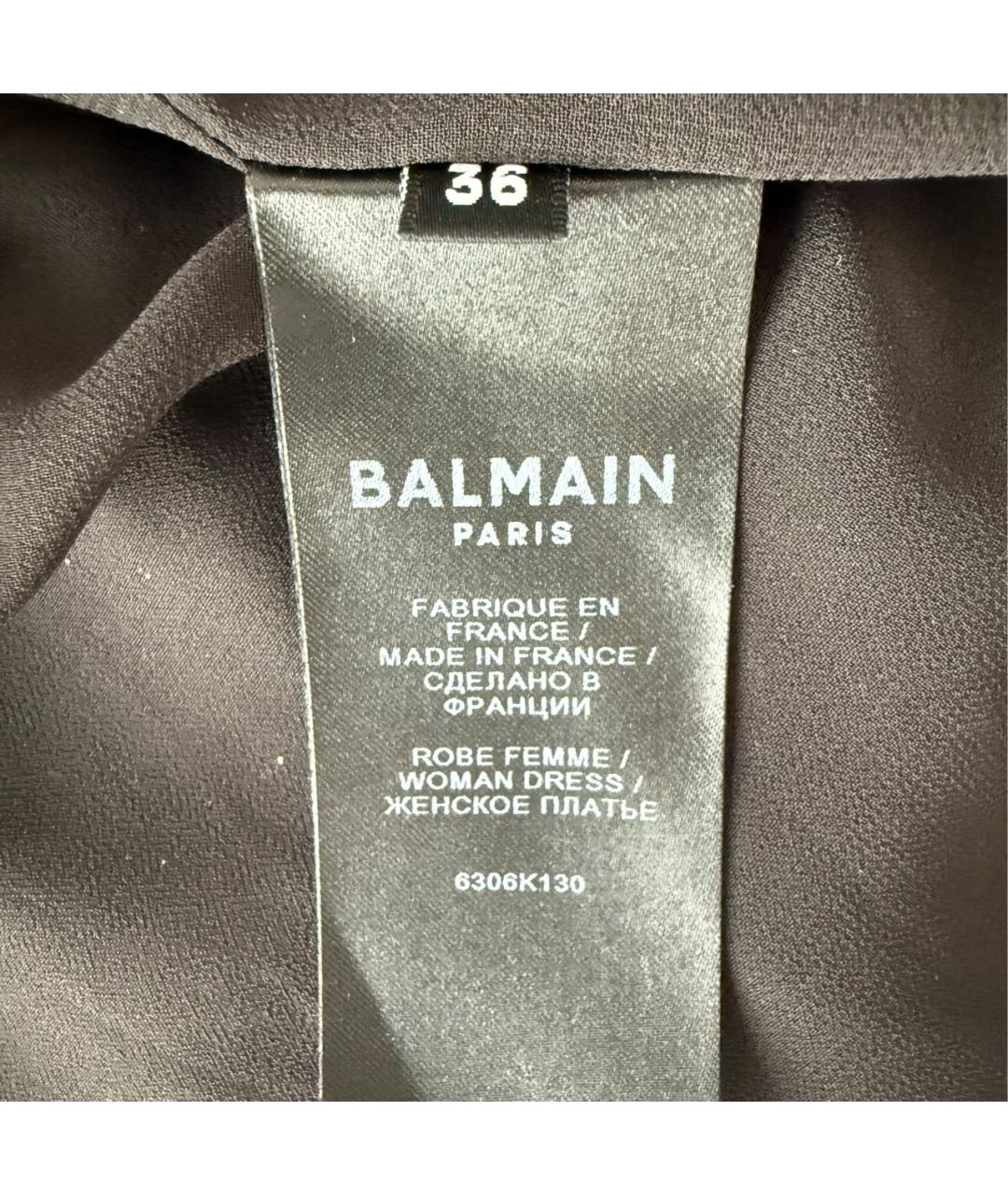 BALMAIN Зеленые полиэстеровое коктейльное платье, фото 4