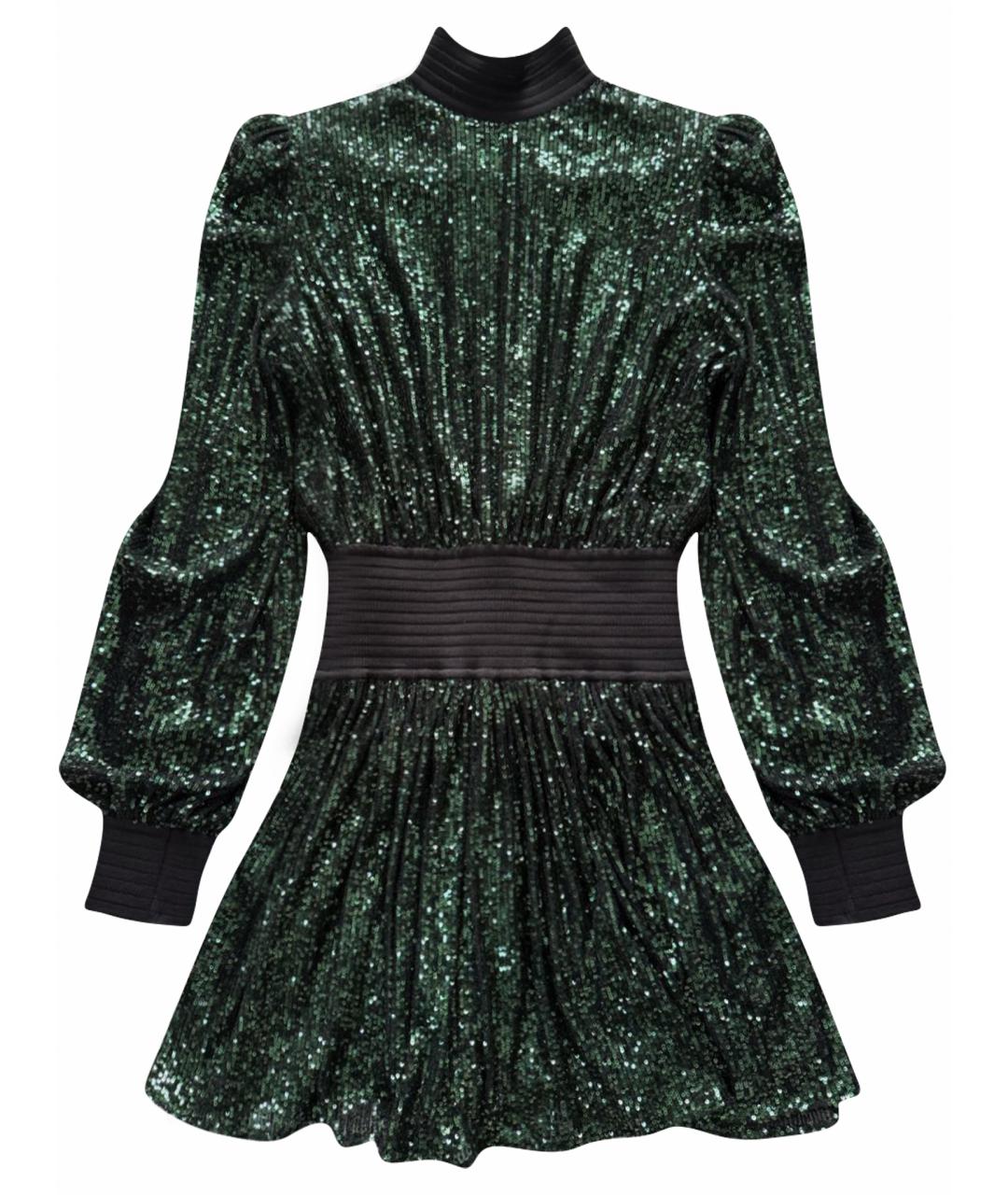 BALMAIN Зеленые полиэстеровое коктейльное платье, фото 1