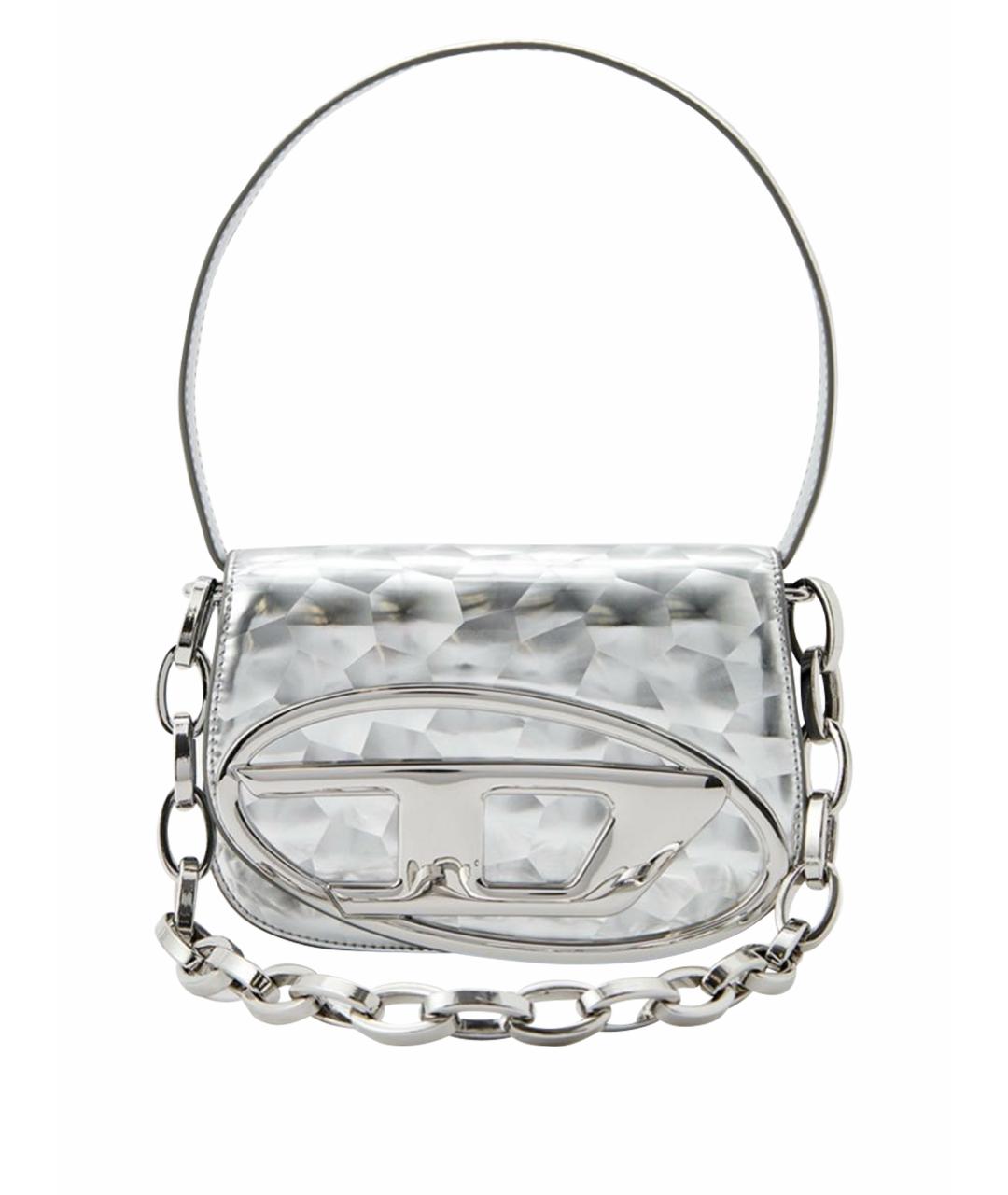DIESEL Серебряная сумка с короткими ручками, фото 1