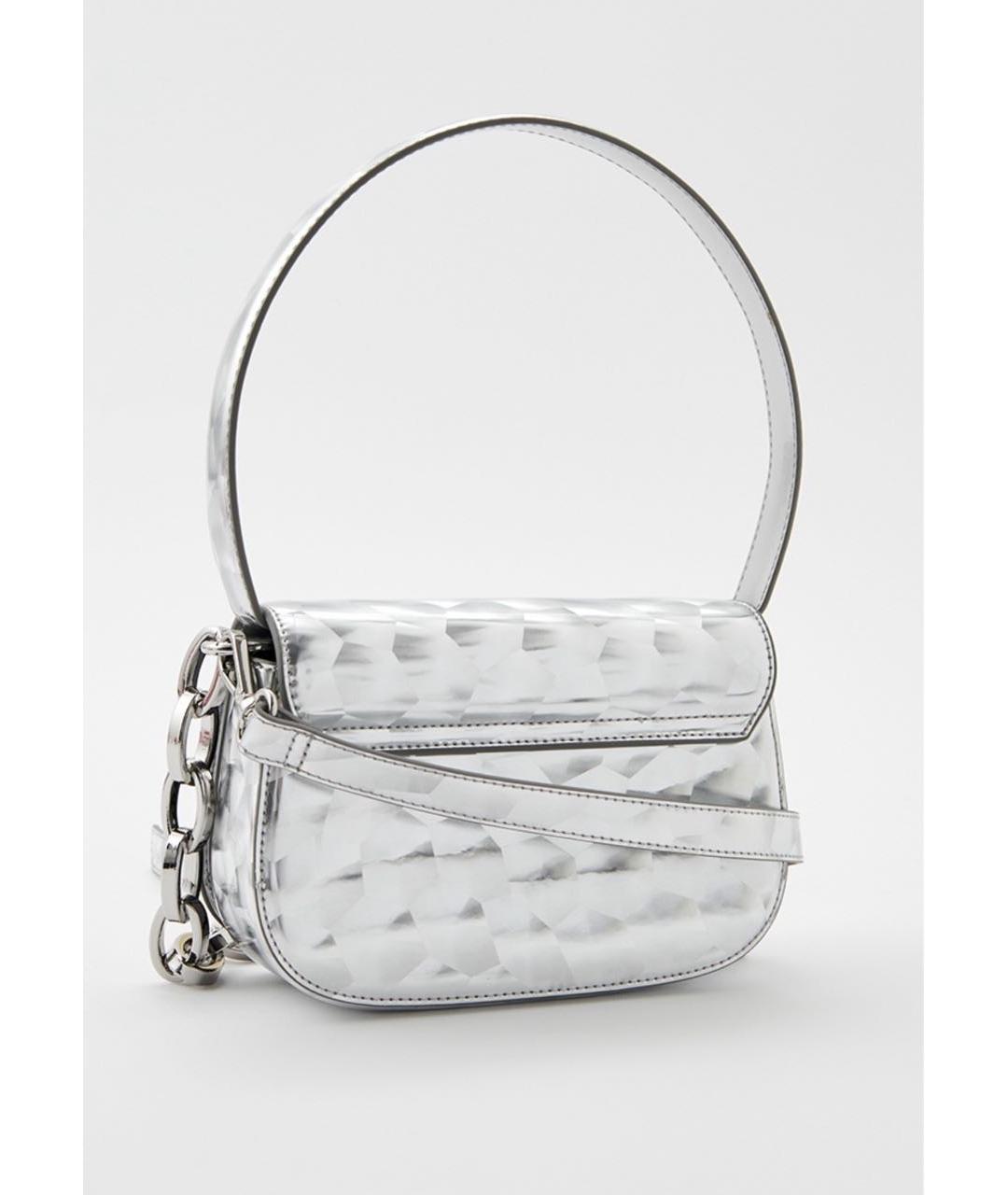 DIESEL Серебряная сумка с короткими ручками, фото 2