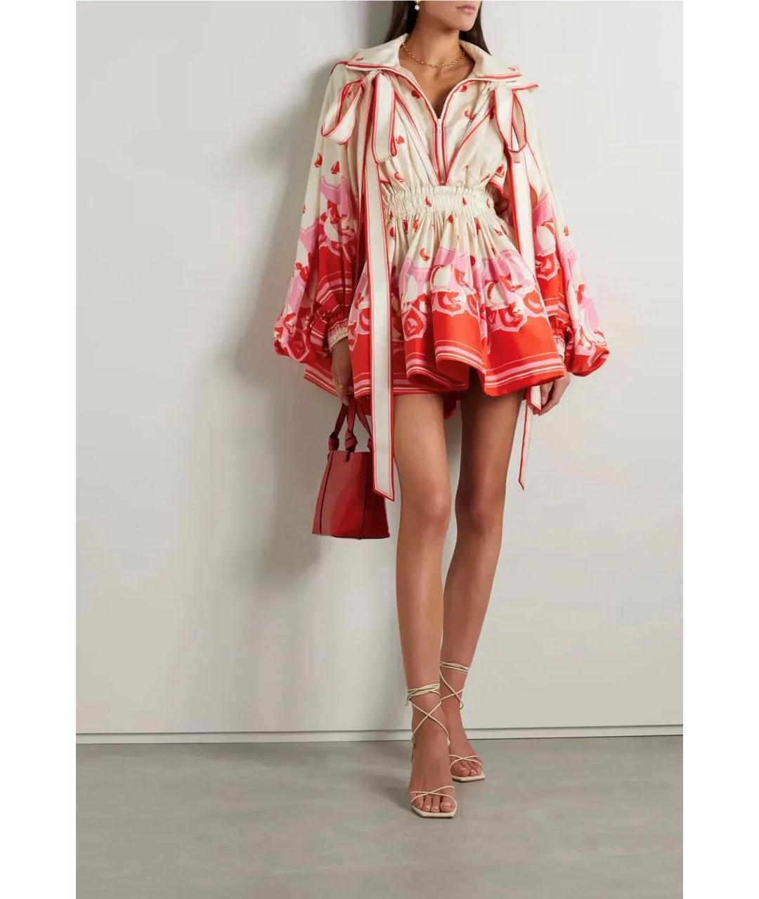 ZIMMERMANN Мульти шелковое коктейльное платье, фото 6
