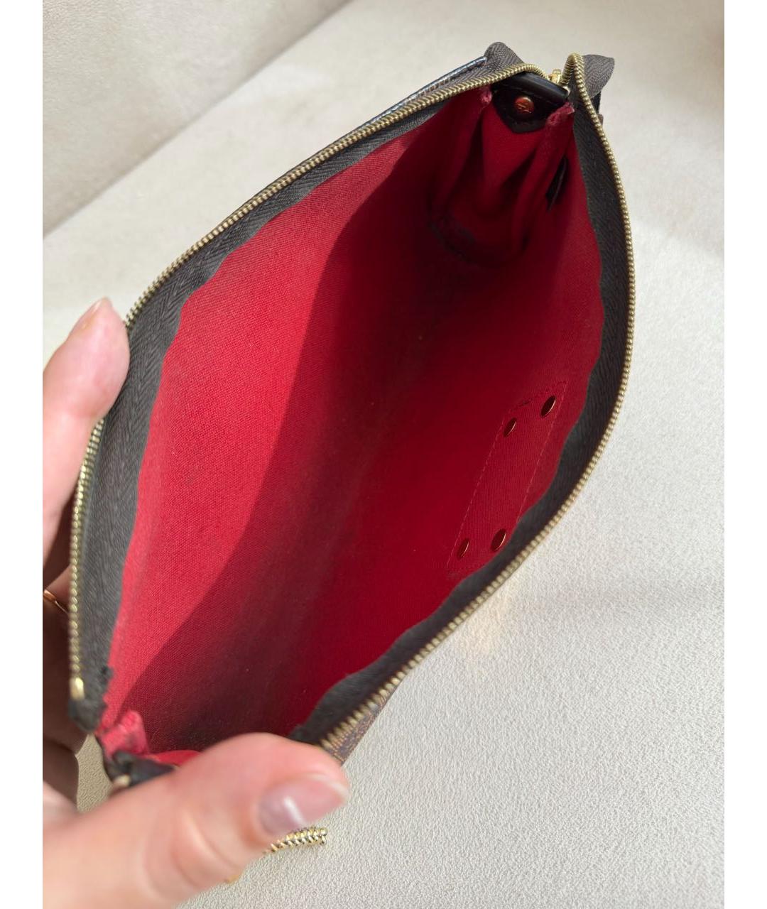 LOUIS VUITTON Коричневая кожаная сумка через плечо, фото 4