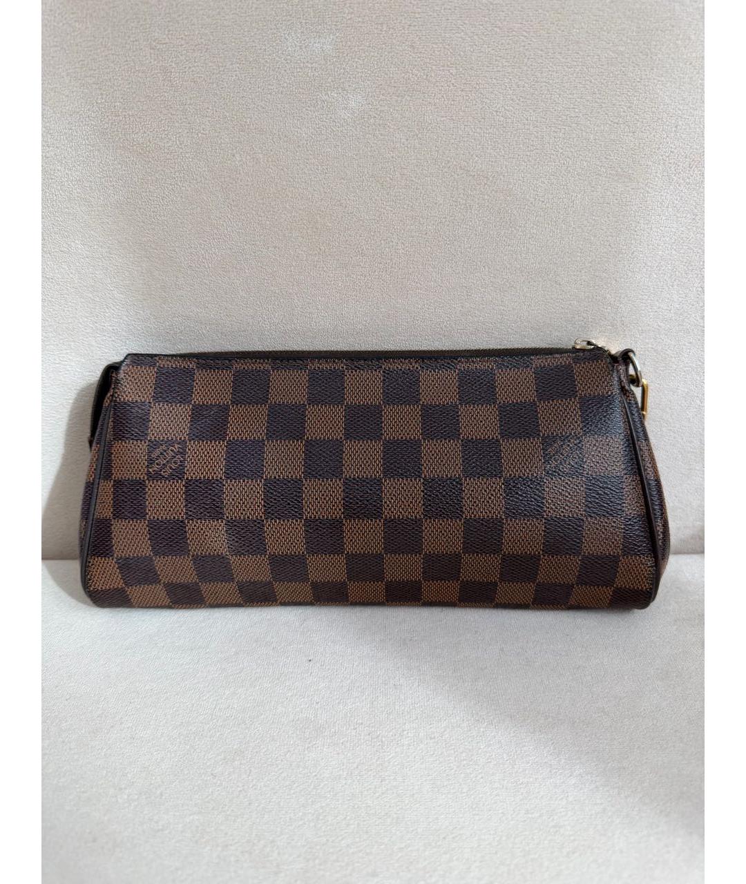 LOUIS VUITTON Коричневая кожаная сумка через плечо, фото 3