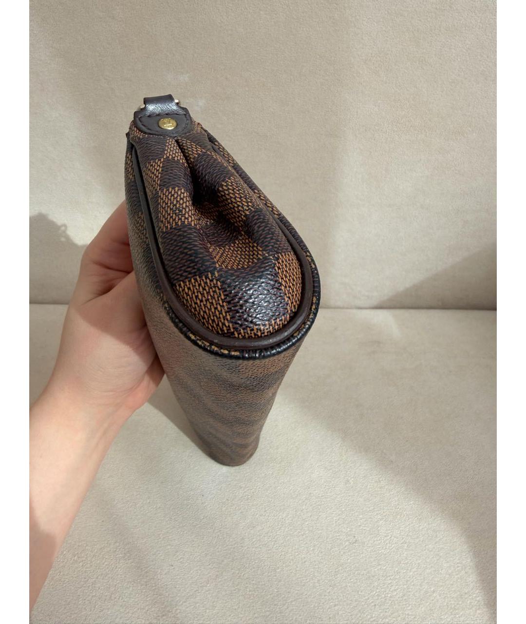 LOUIS VUITTON Коричневая кожаная сумка через плечо, фото 6