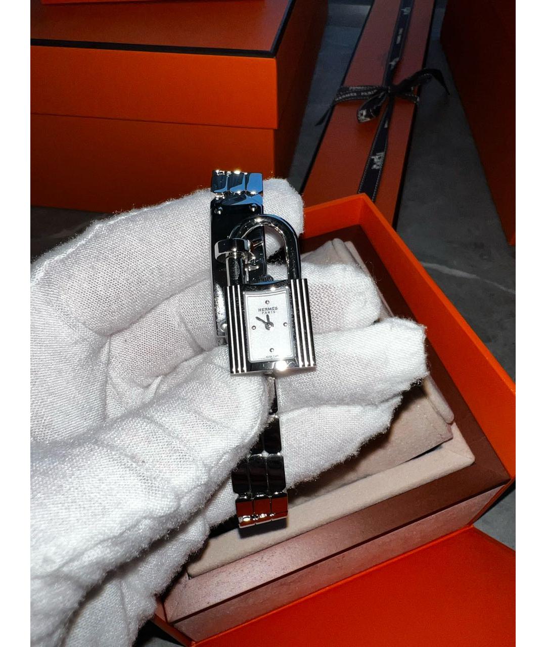 HERMES Серебряные часы, фото 7