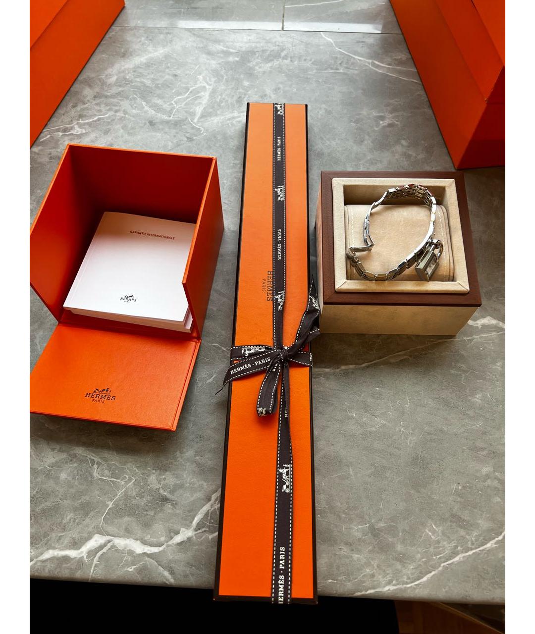 HERMES Серебряные часы, фото 4