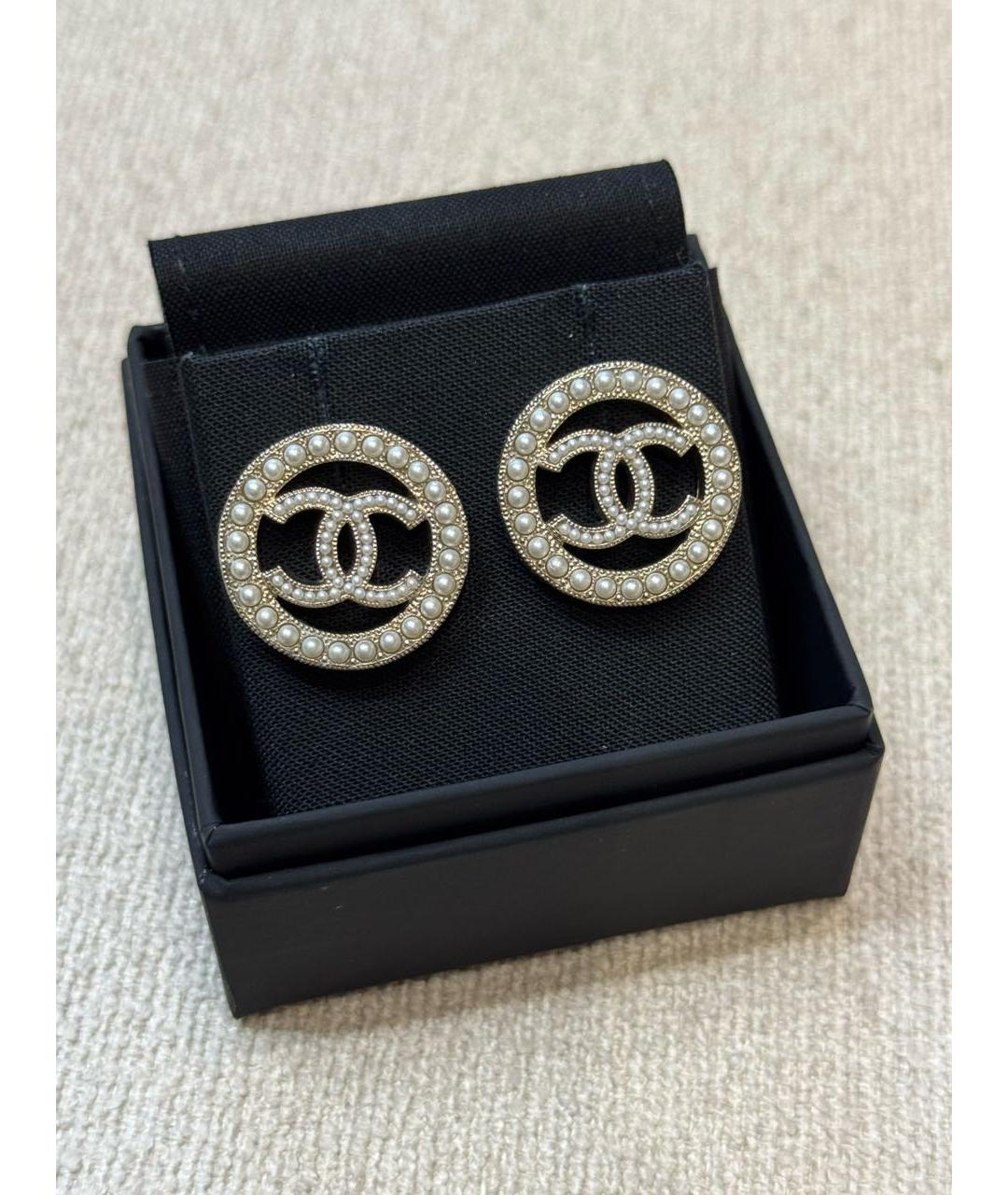 CHANEL Золотые серьги, фото 3