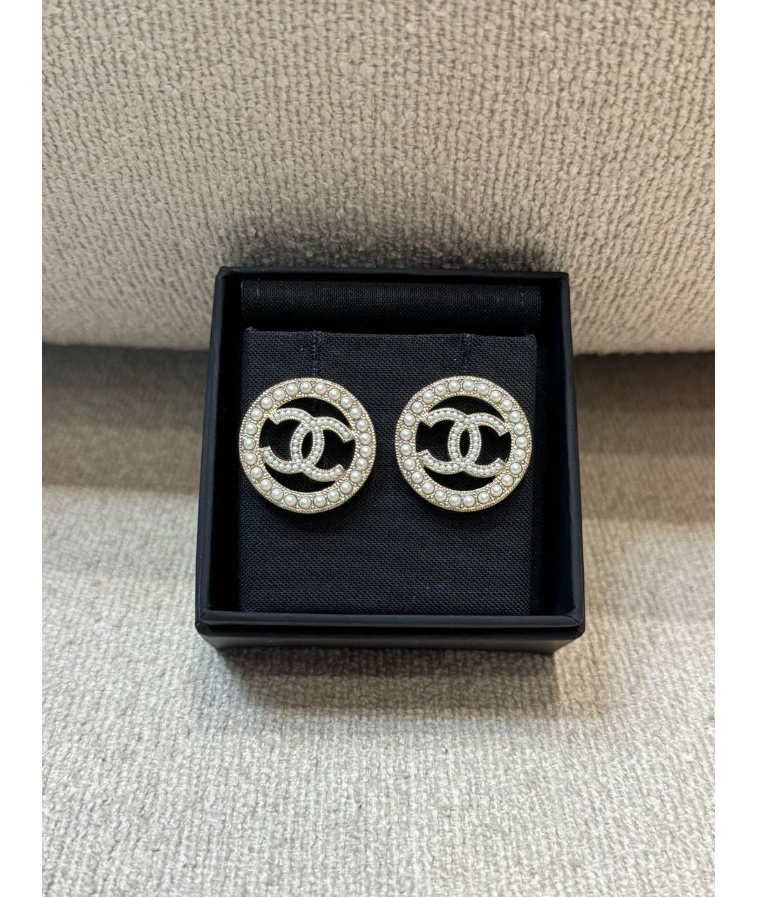 CHANEL Золотые серьги, фото 2