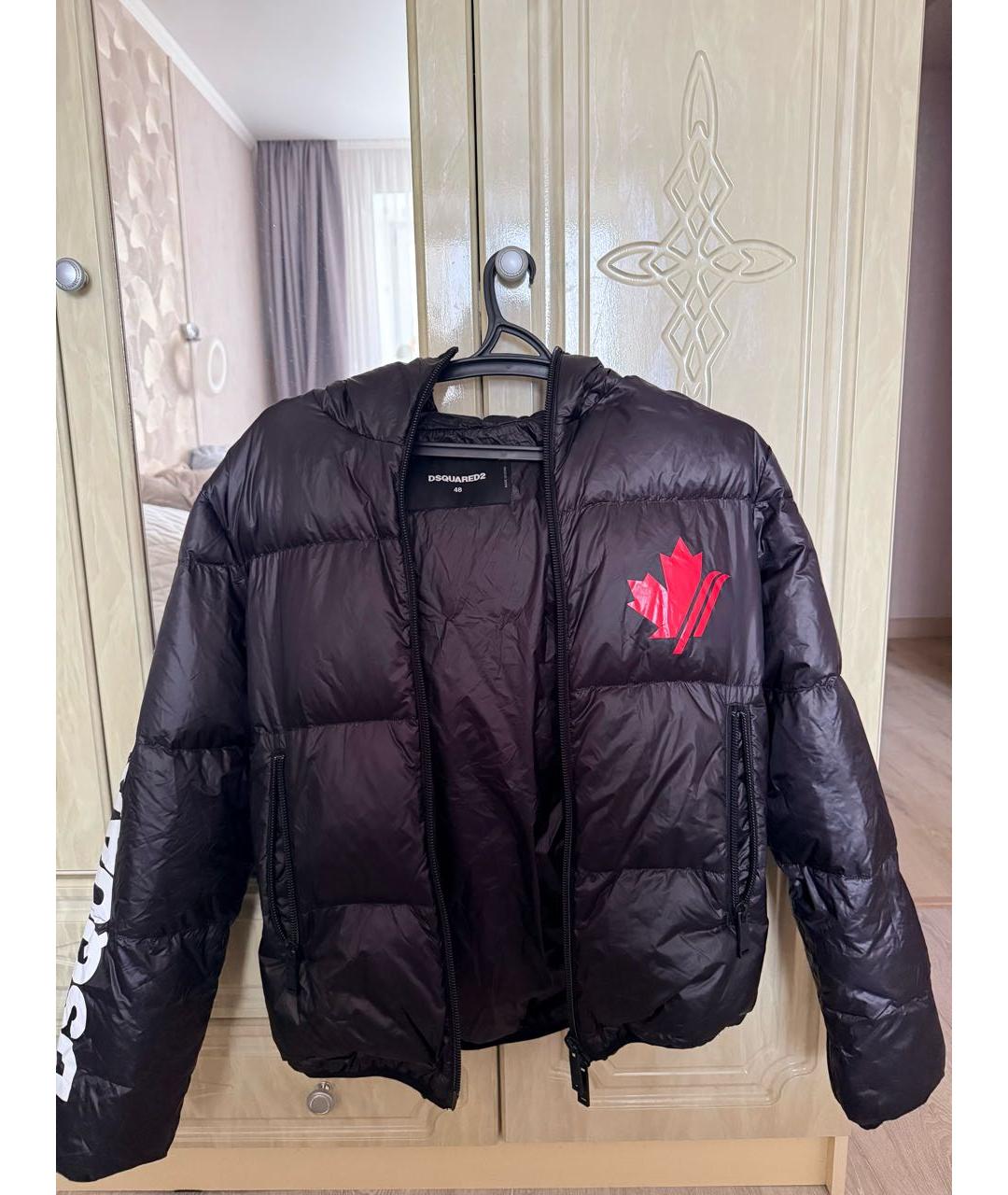 DSQUARED2 Черный полиамидовый пуховик, фото 8