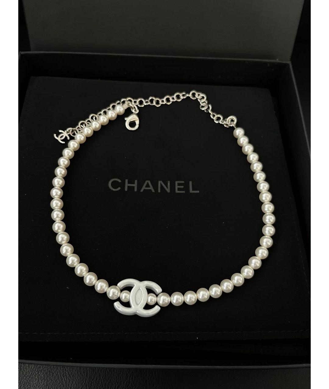 CHANEL Белый чокер, фото 5