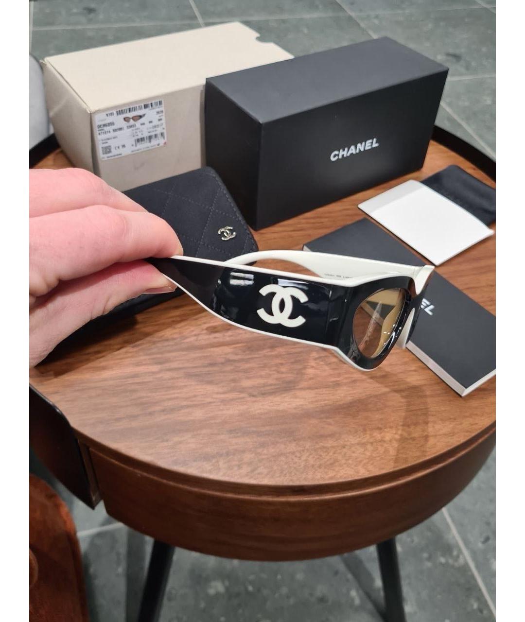 CHANEL Черные пластиковые солнцезащитные очки, фото 4