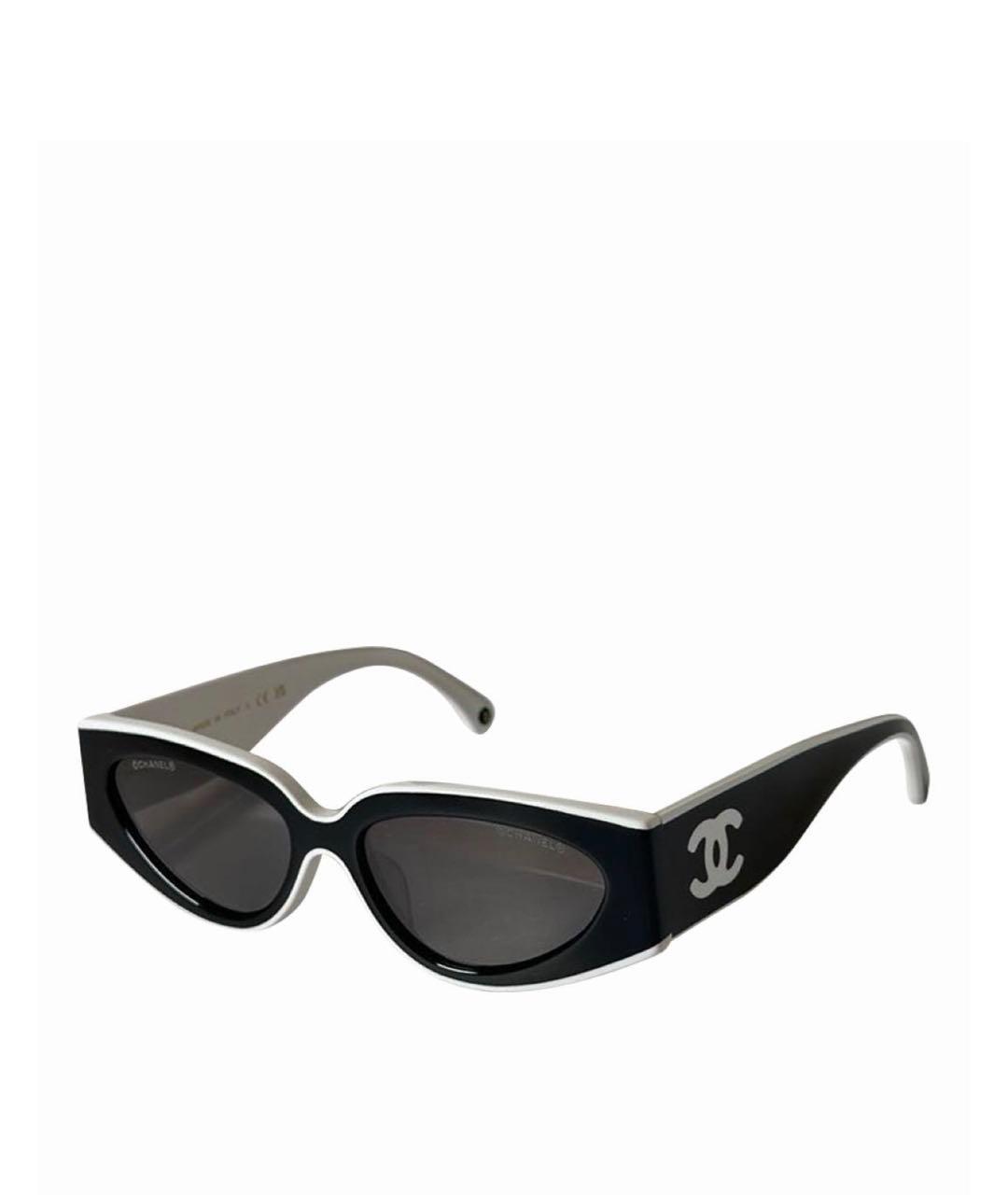 CHANEL Черные пластиковые солнцезащитные очки, фото 9