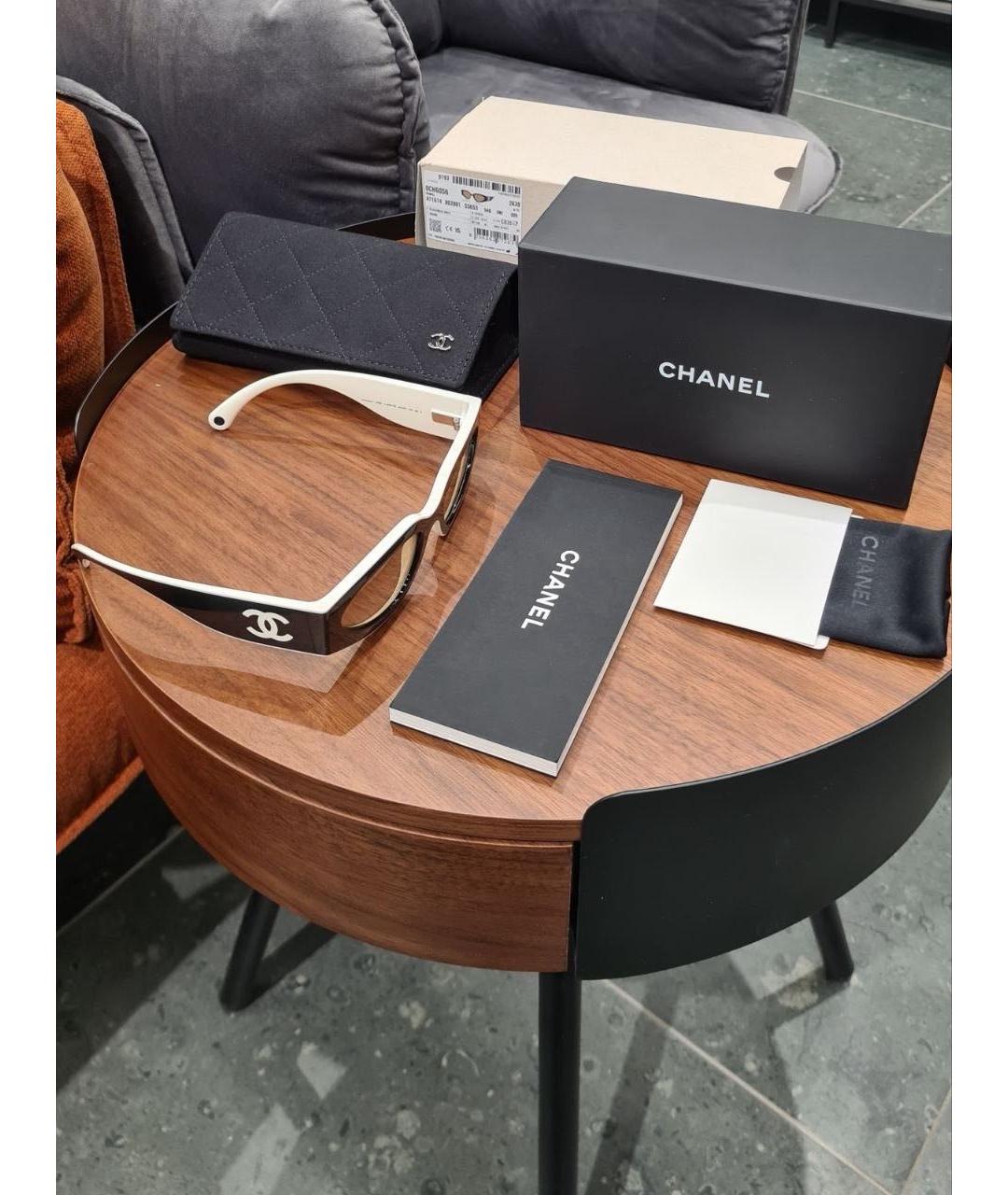 CHANEL Черные пластиковые солнцезащитные очки, фото 2
