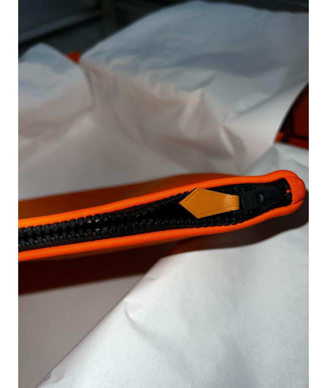 HERMES Оранжевая косметичка, фото 4
