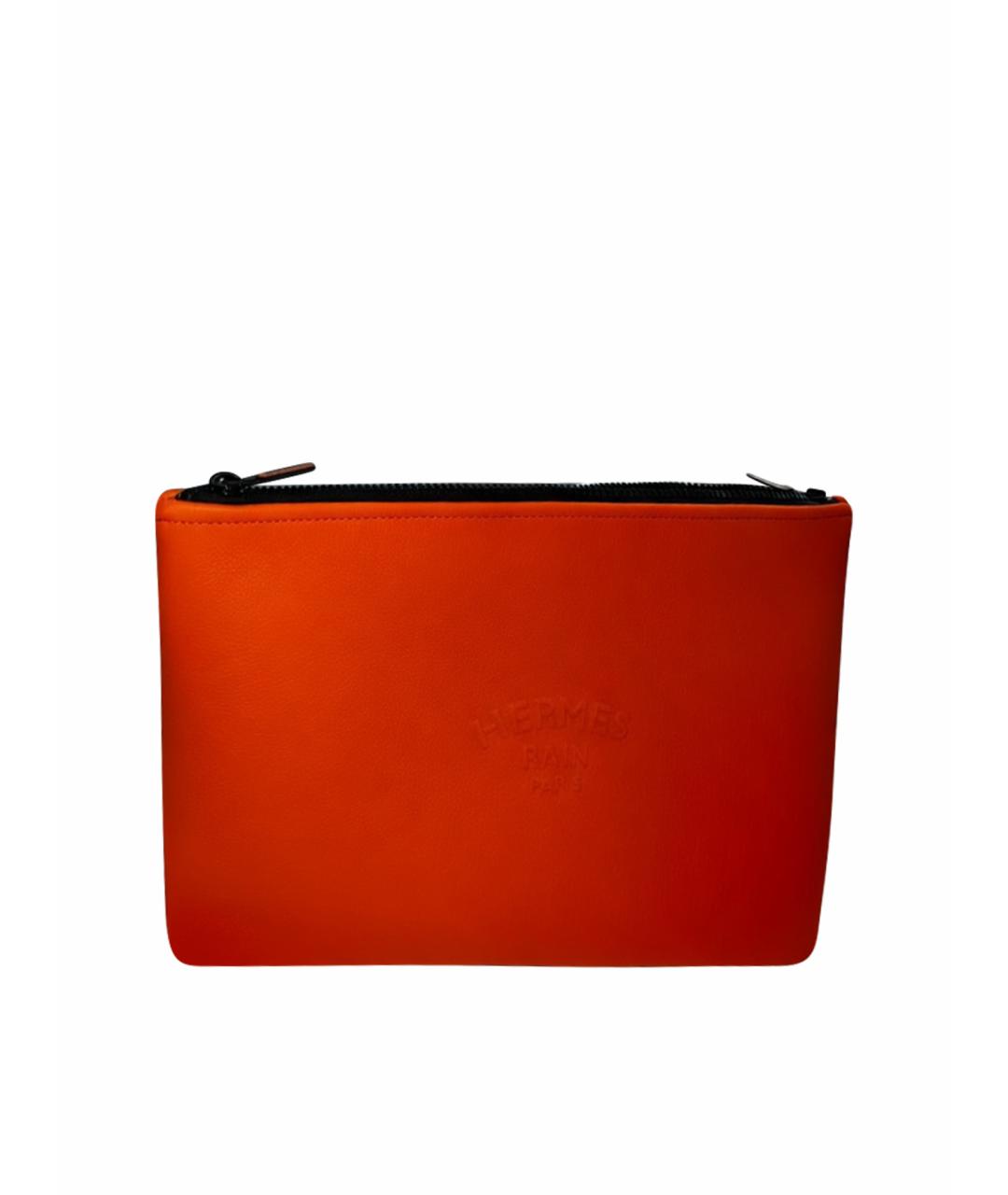 HERMES Оранжевая косметичка, фото 1