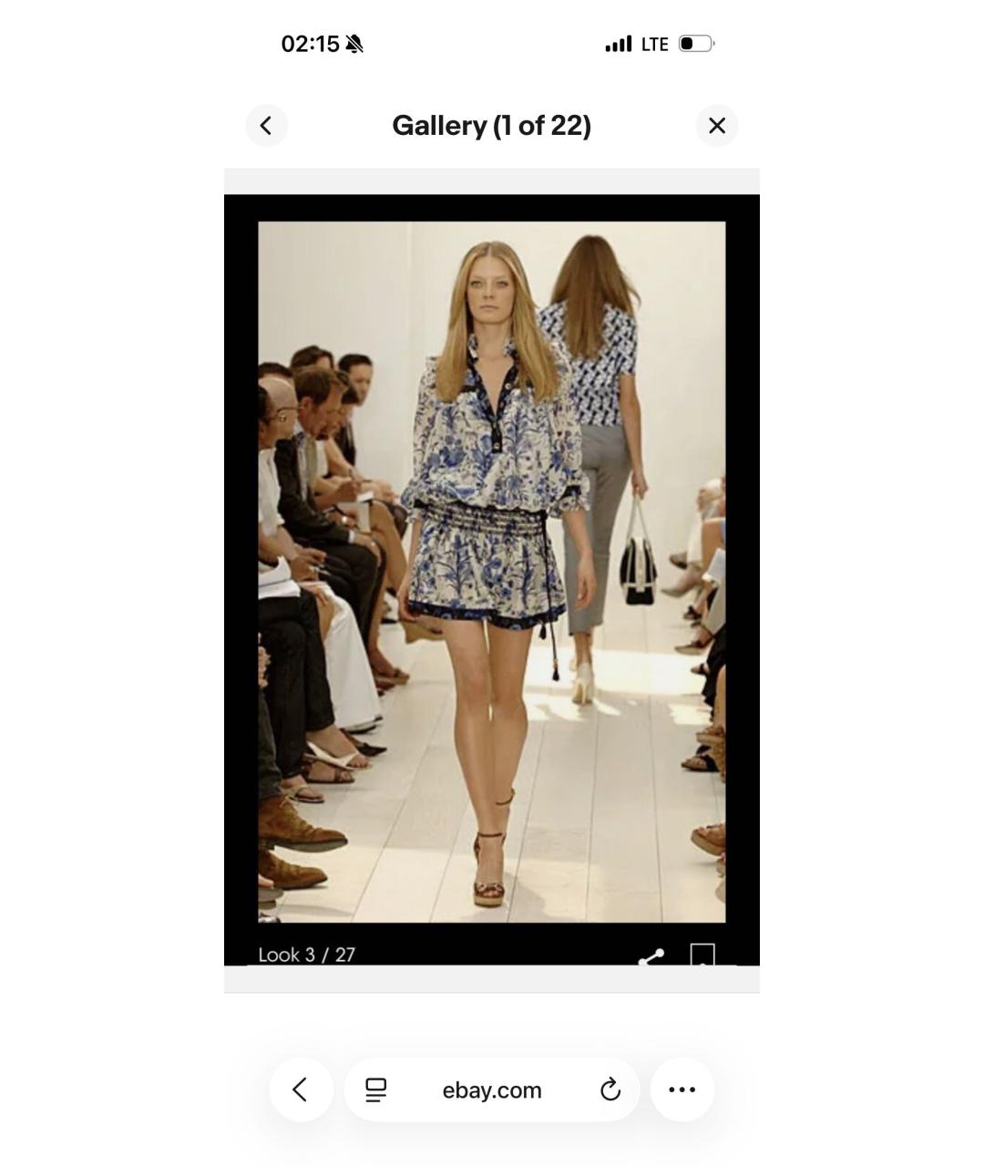 GUCCI Синее шелковое повседневное платье, фото 6