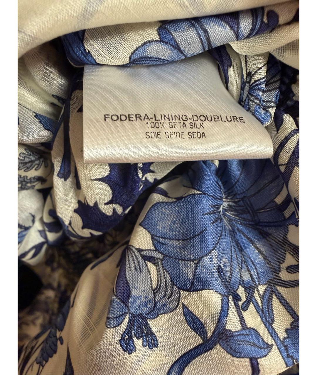 GUCCI Синее шелковое повседневное платье, фото 7