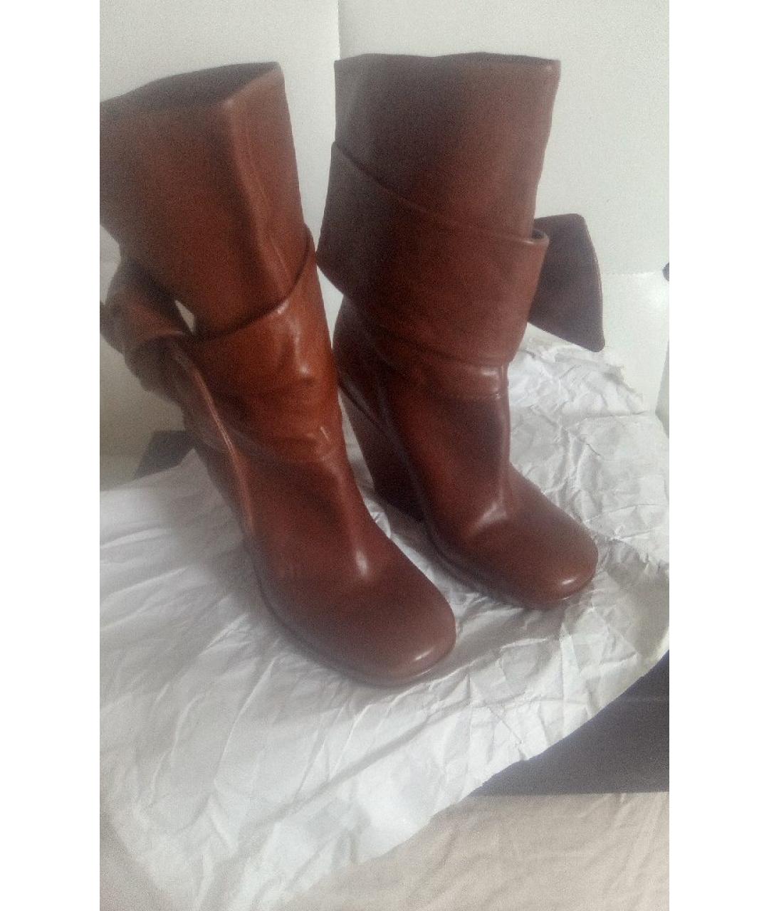 MARC BY MARC JACOBS Коричневые кожаные ботильоны, фото 6