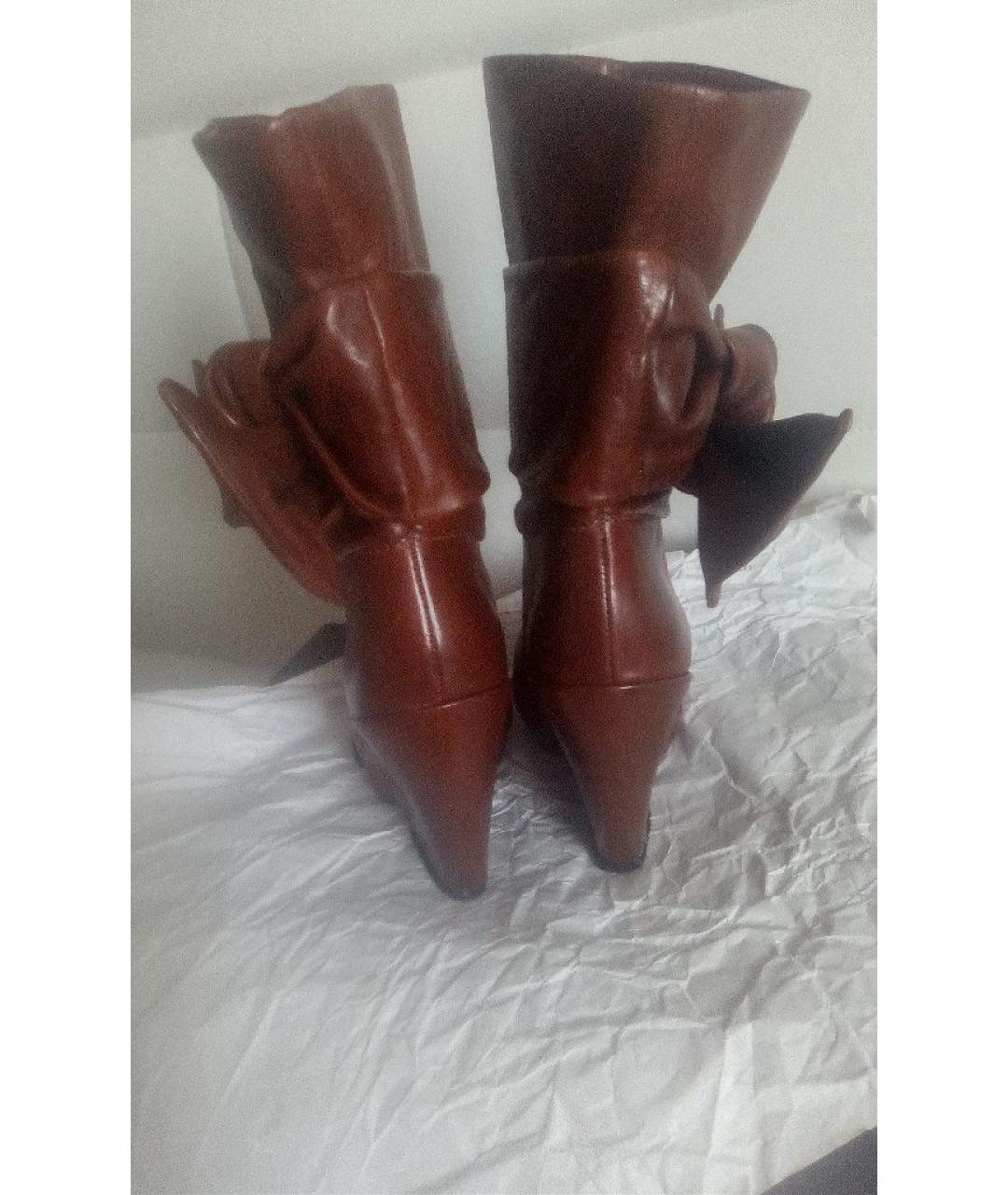 MARC BY MARC JACOBS Коричневые кожаные ботильоны, фото 4