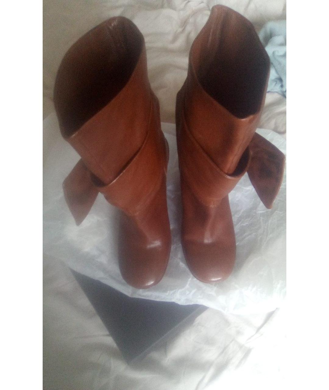 MARC BY MARC JACOBS Коричневые кожаные ботильоны, фото 3