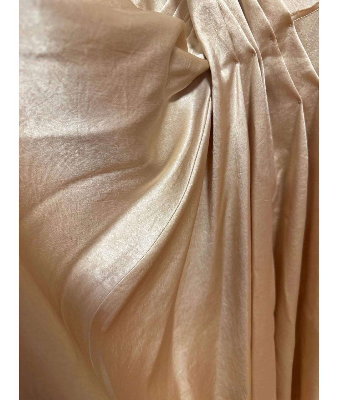 PRADA Золотое шелковое коктейльное платье, фото 4