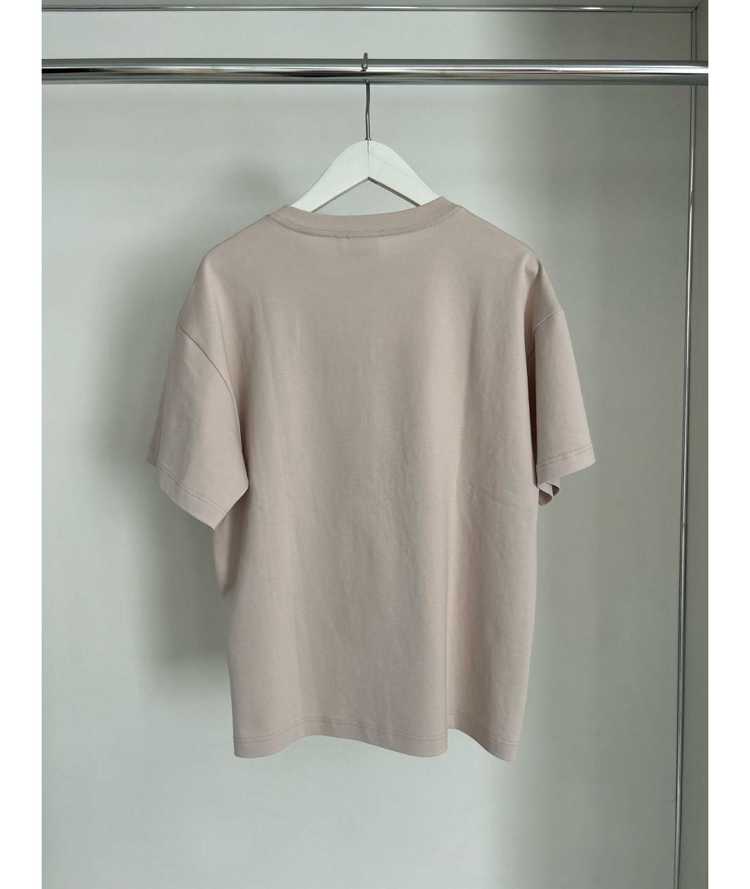 CHRISTIAN DIOR Бежевая хлопковая футболка, фото 2