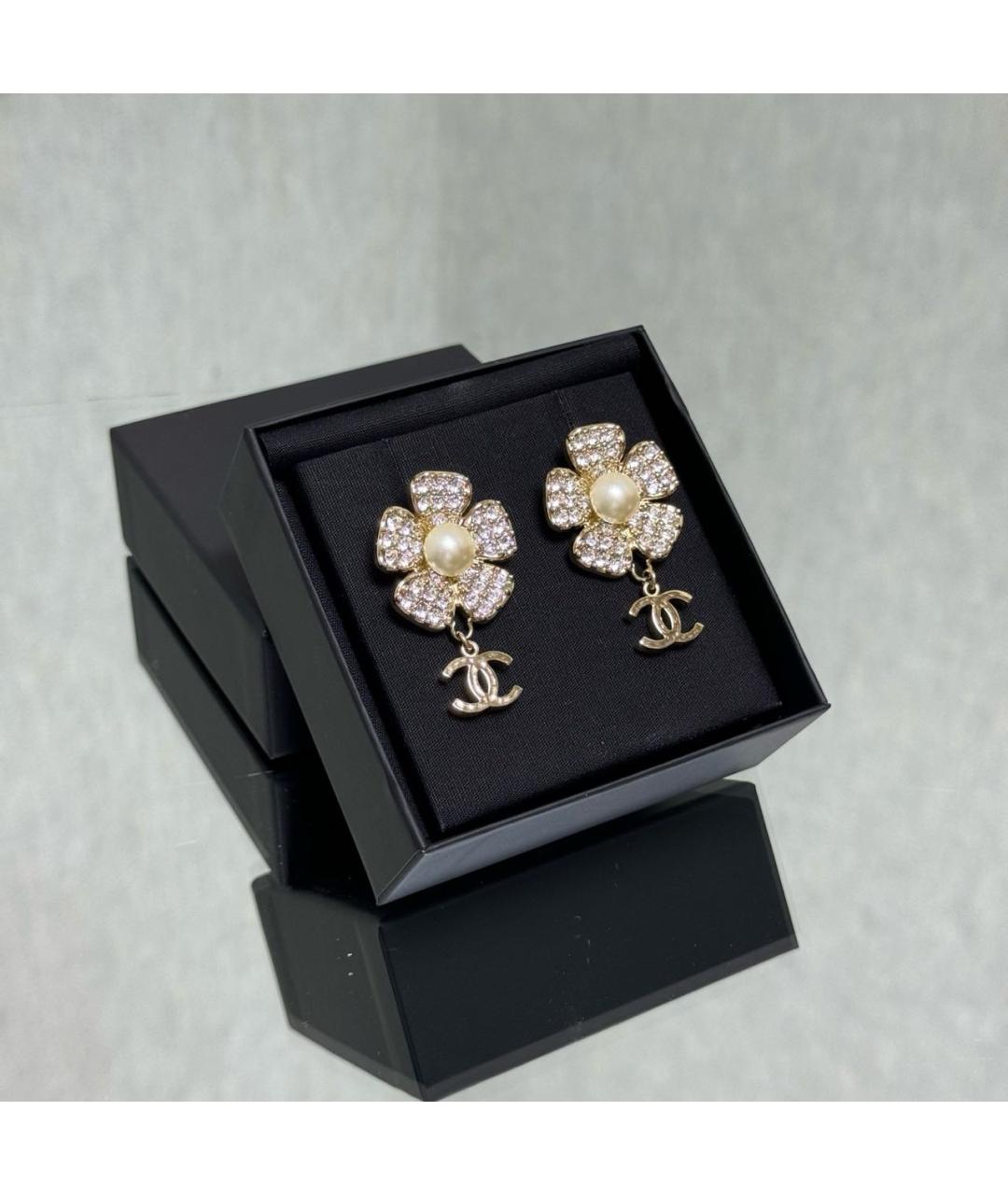 CHANEL Золотые серьги, фото 2