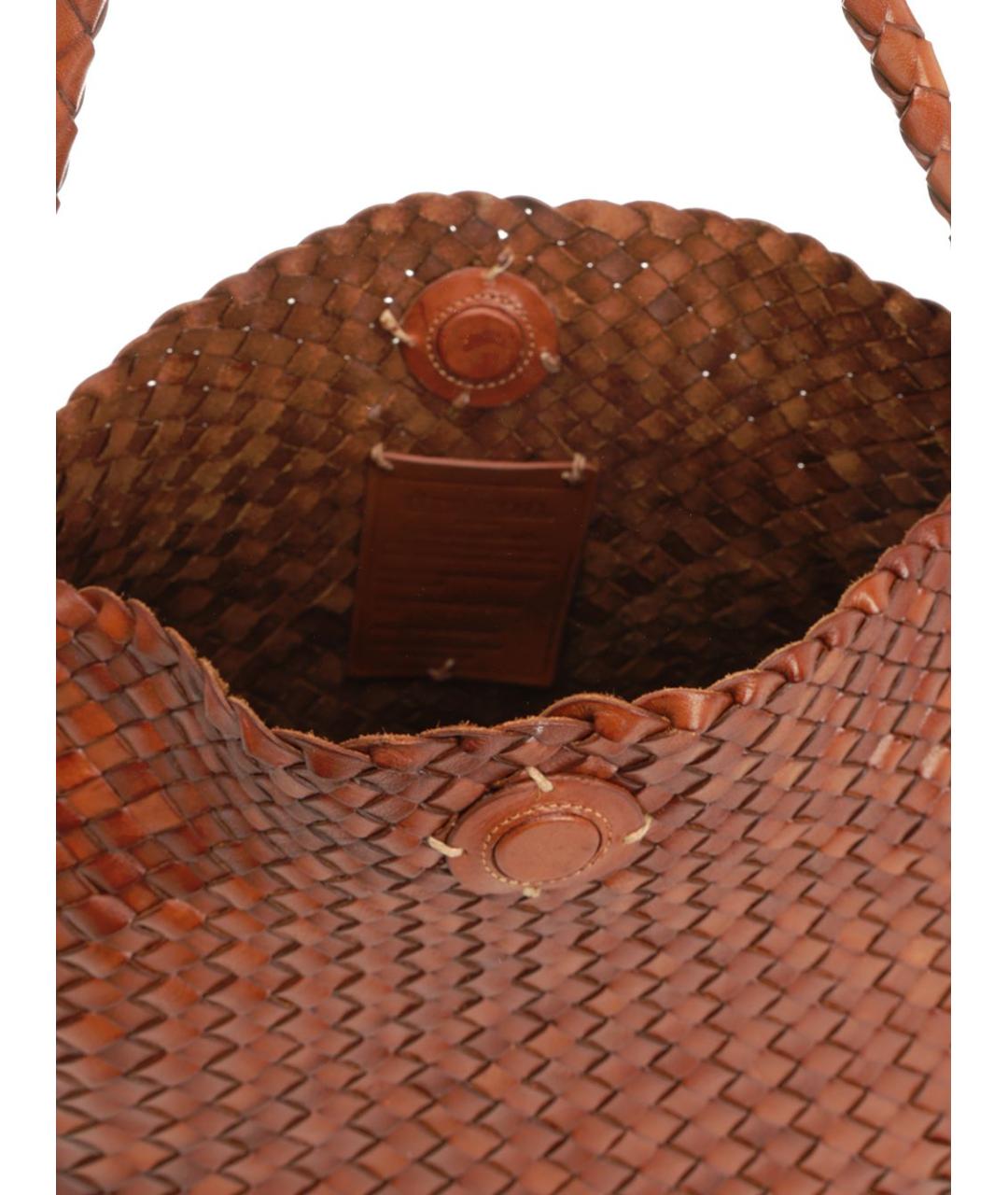 Dragon Diffusion Коричневая кожаная сумка через плечо, фото 4