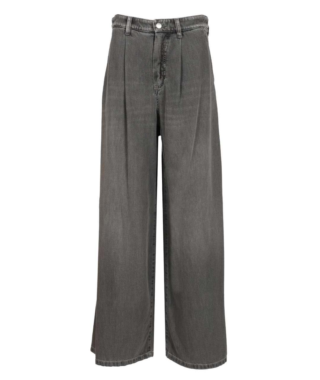 'S MAX MARA Серые хлопковые прямые джинсы, фото 1