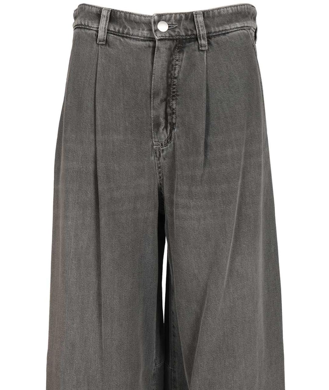 'S MAX MARA Серые хлопковые прямые джинсы, фото 4