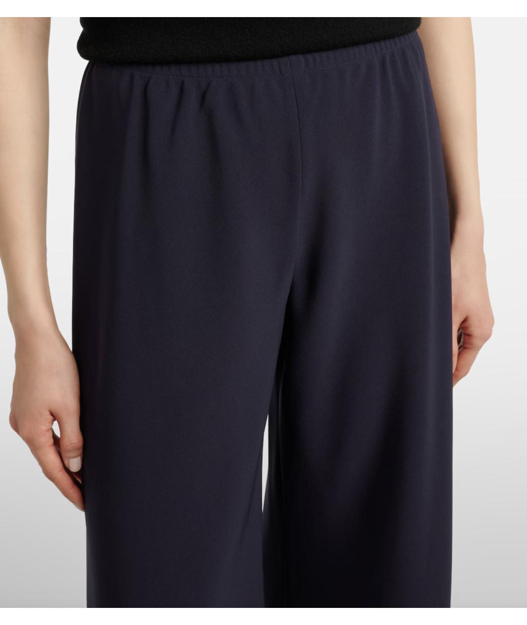 THE ROW Темно-синие ацетатные прямые брюки, фото 2