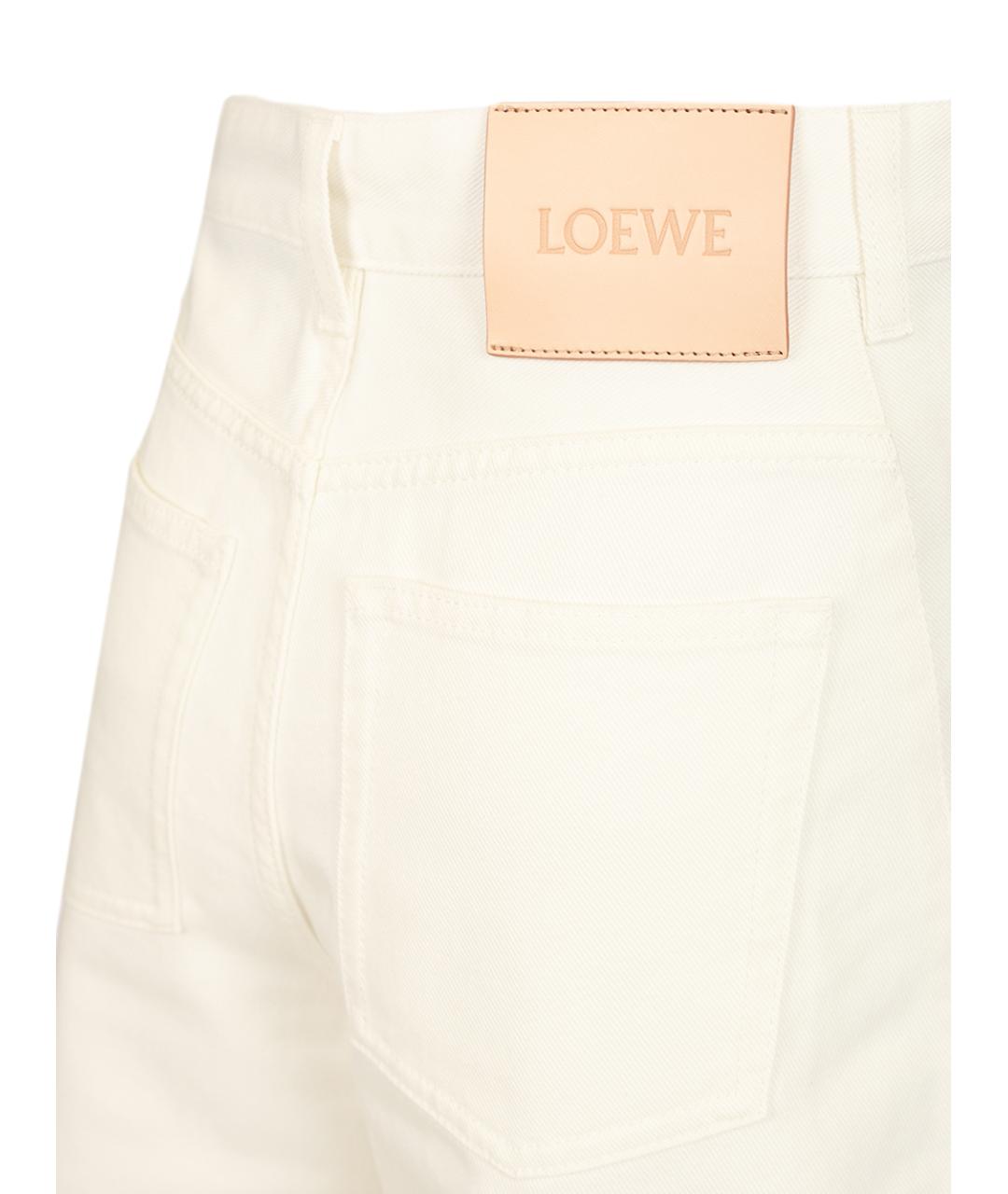 LOEWE Бежевые хлопковые прямые джинсы, фото 5