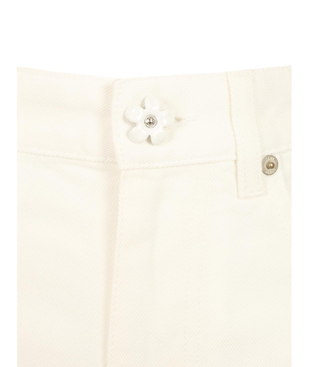 LOEWE Бежевые хлопковые прямые джинсы, фото 4