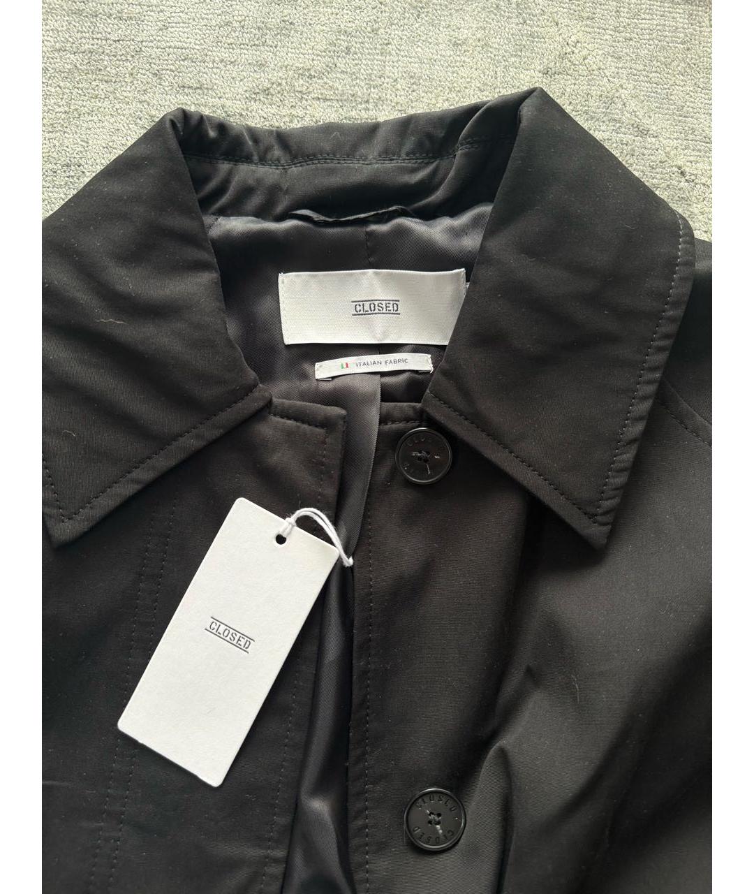 CLOSED Черный хлопковый тренч/плащ, фото 3