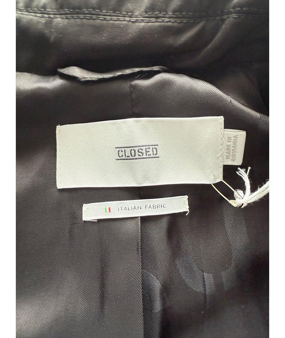 CLOSED Черный хлопковый тренч/плащ, фото 4