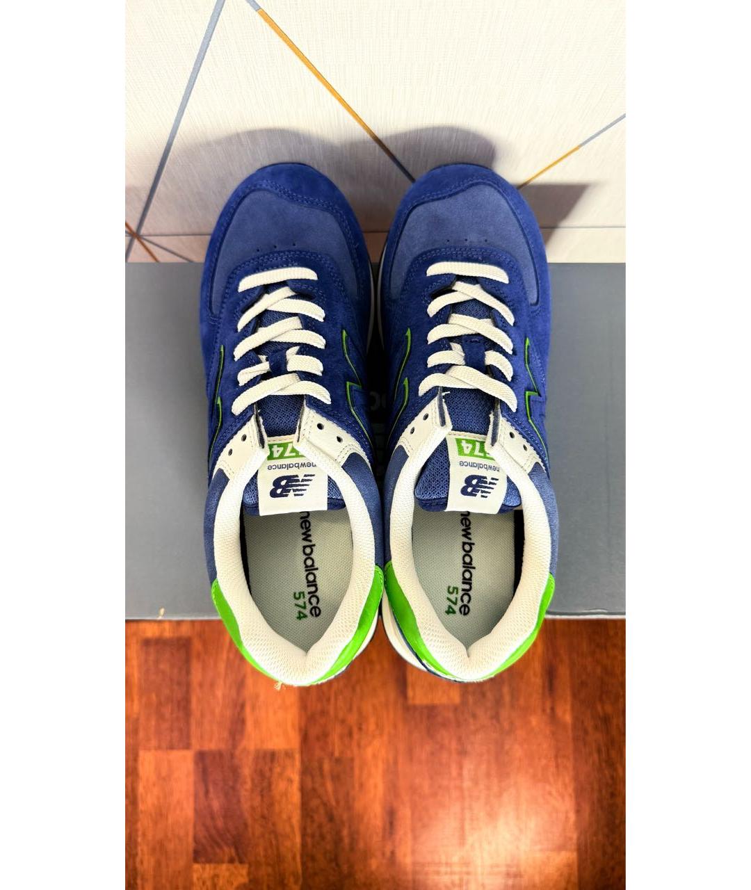 NEW BALANCE Синие замшевые низкие кроссовки / кеды, фото 3