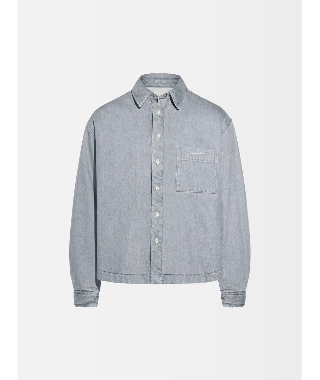 JACQUEMUS Голубая кэжуал рубашка, фото 9