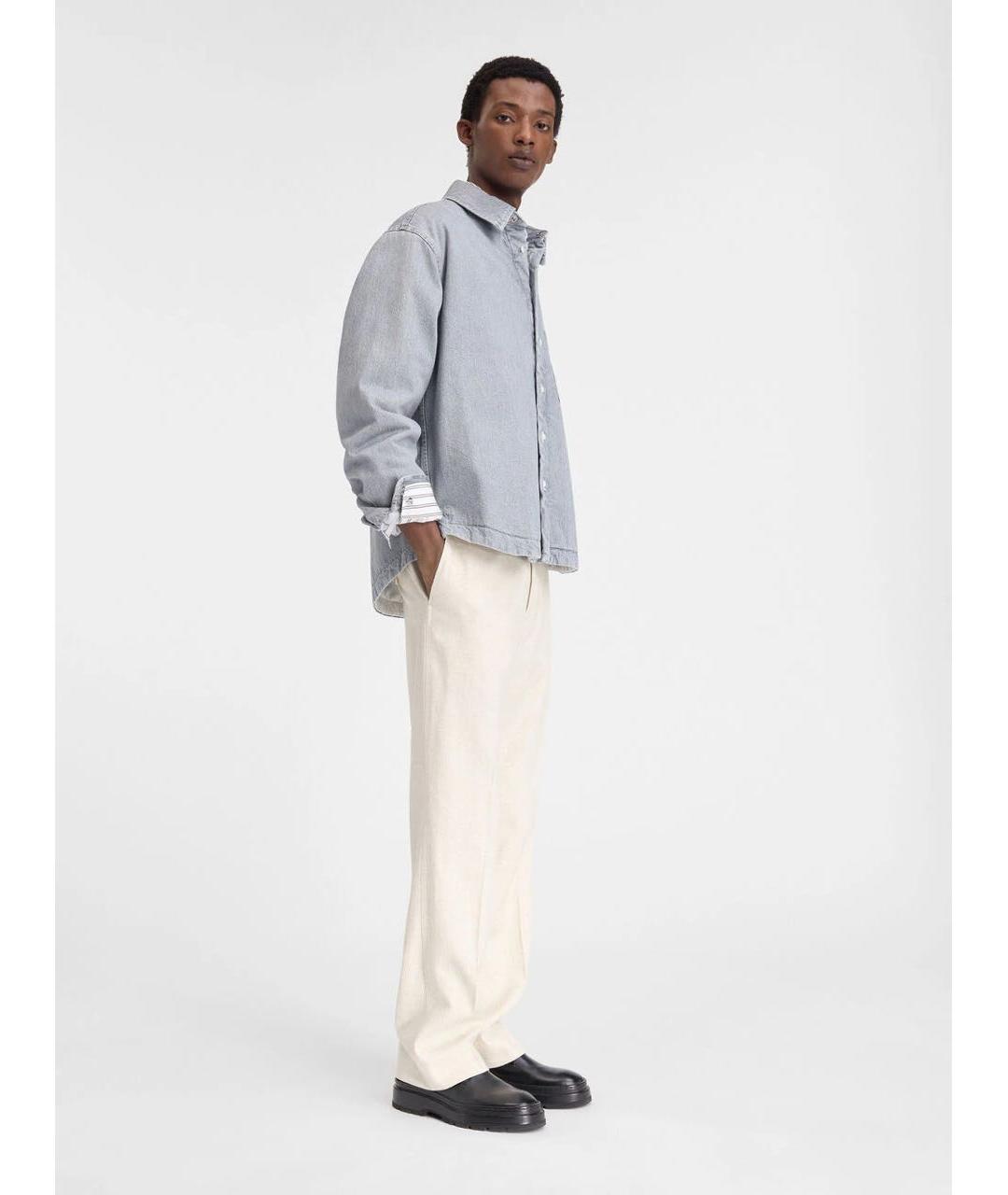 JACQUEMUS Голубая кэжуал рубашка, фото 4