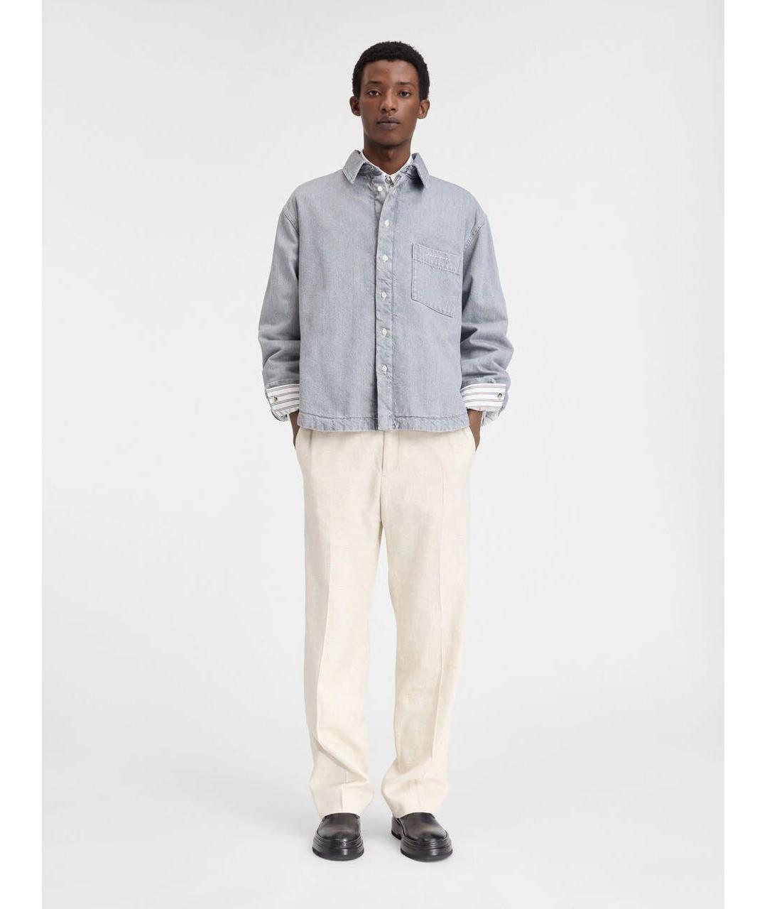 JACQUEMUS Голубая кэжуал рубашка, фото 3