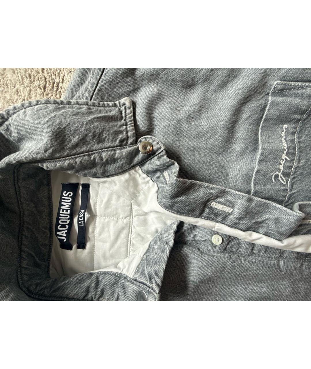 JACQUEMUS Голубая кэжуал рубашка, фото 8