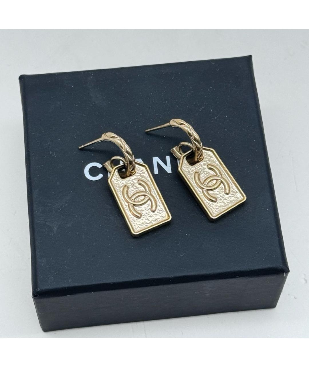 CHANEL Золотые серьги, фото 3