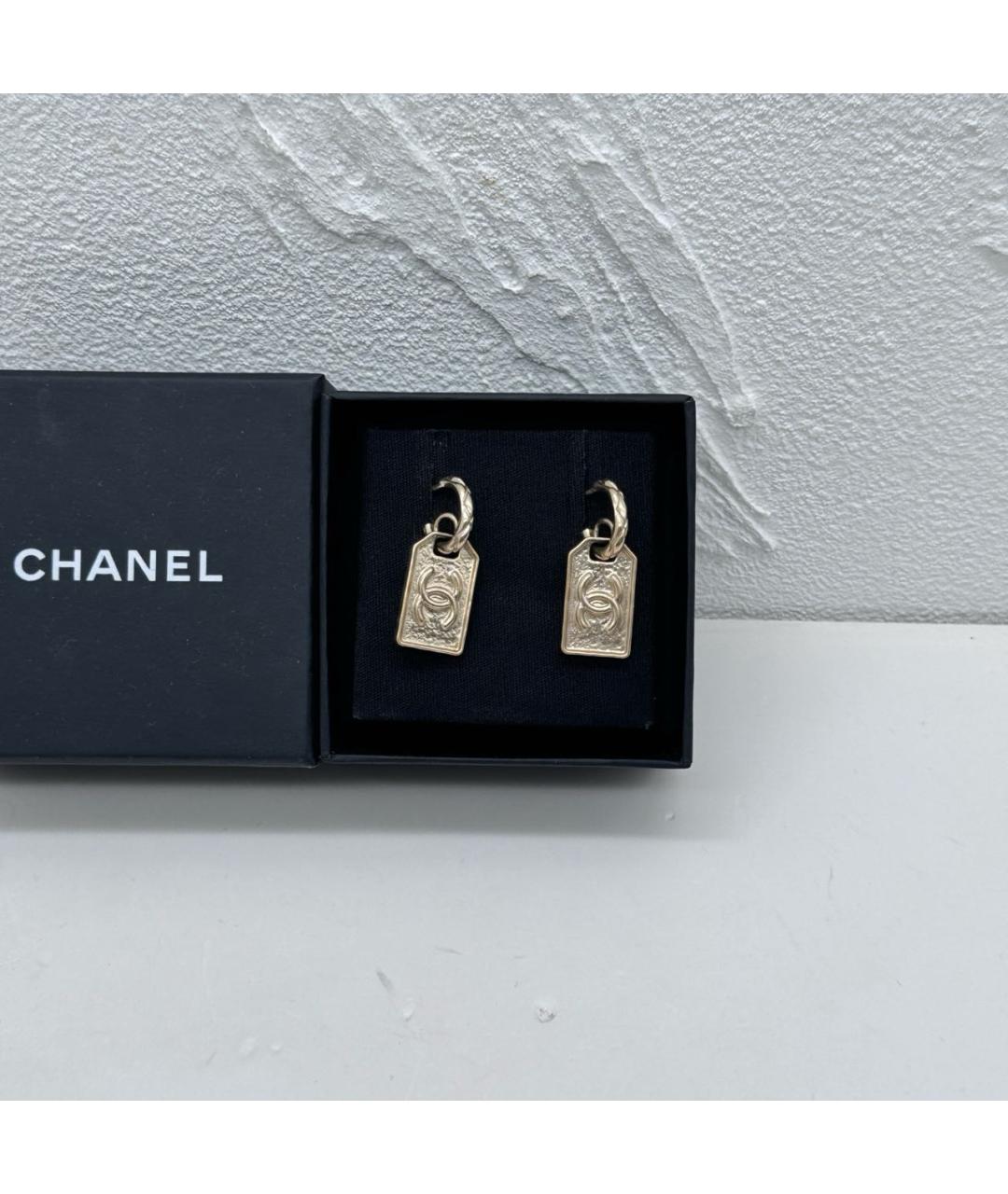 CHANEL Золотые серьги, фото 2