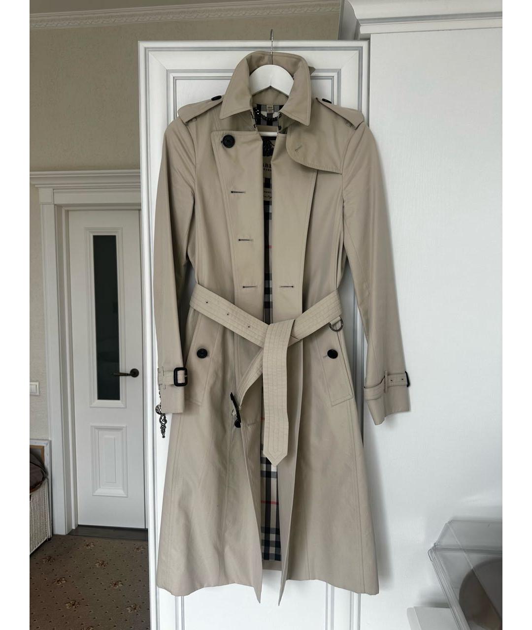 BURBERRY Бежевый хлопковый тренч/плащ, фото 2