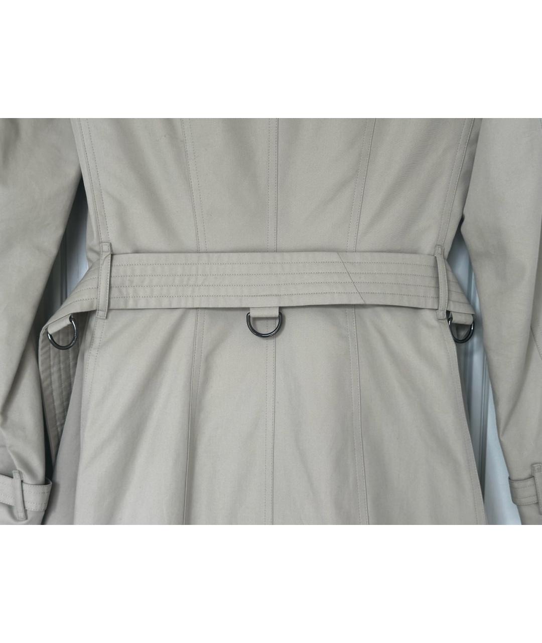BURBERRY Бежевый хлопковый тренч/плащ, фото 6