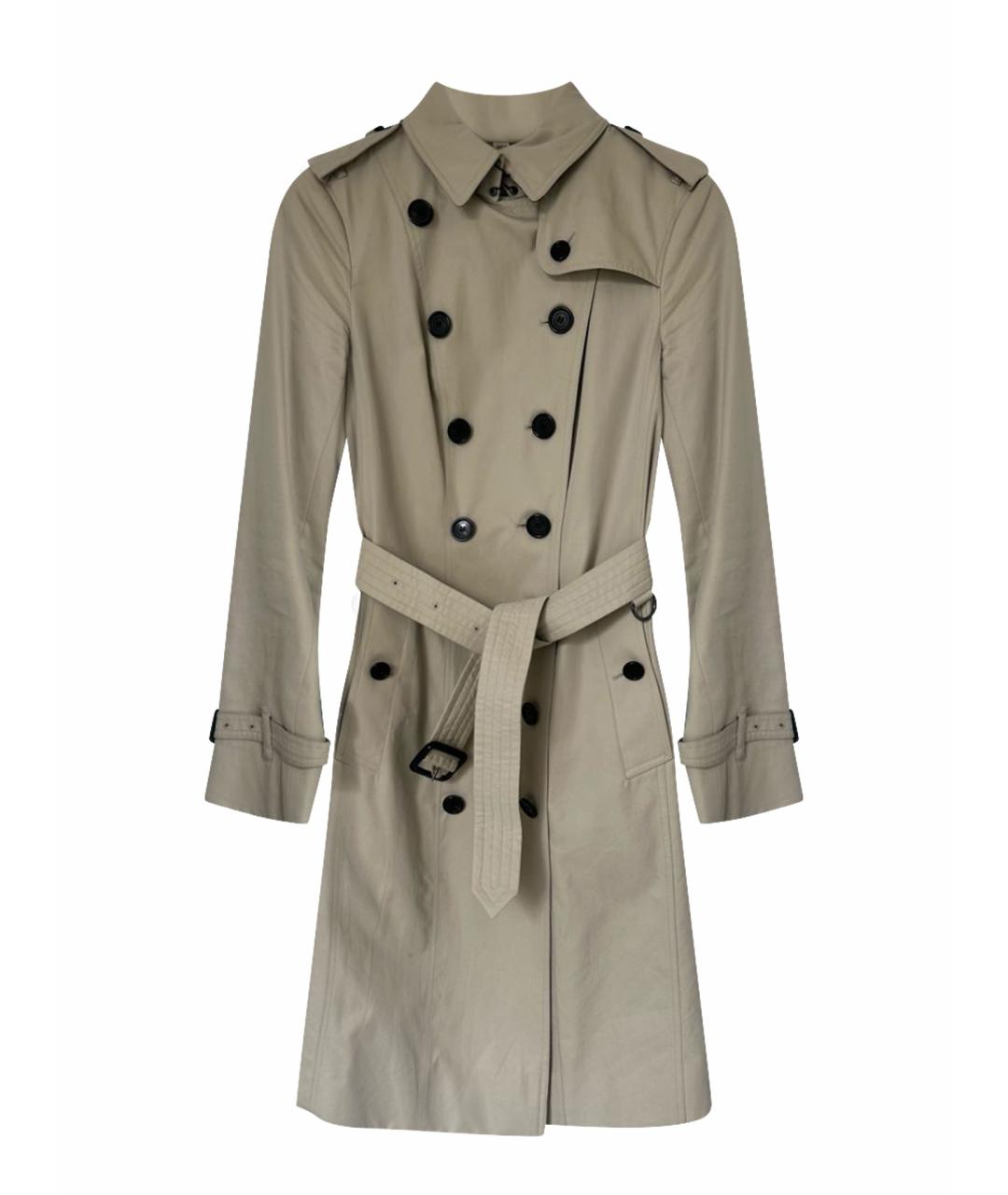 BURBERRY Бежевый хлопковый тренч/плащ, фото 1