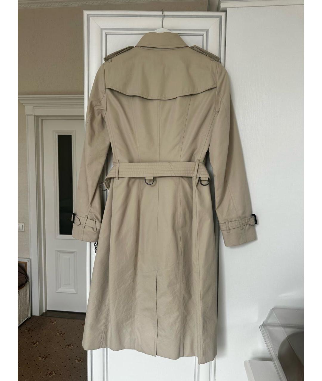 BURBERRY Бежевый хлопковый тренч/плащ, фото 3
