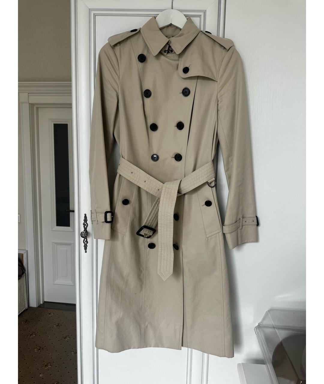 BURBERRY Бежевый хлопковый тренч/плащ, фото 9